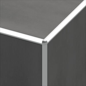 esquina exterior para perfiles led en forma de semi círculo