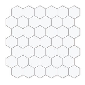 white hexagon
